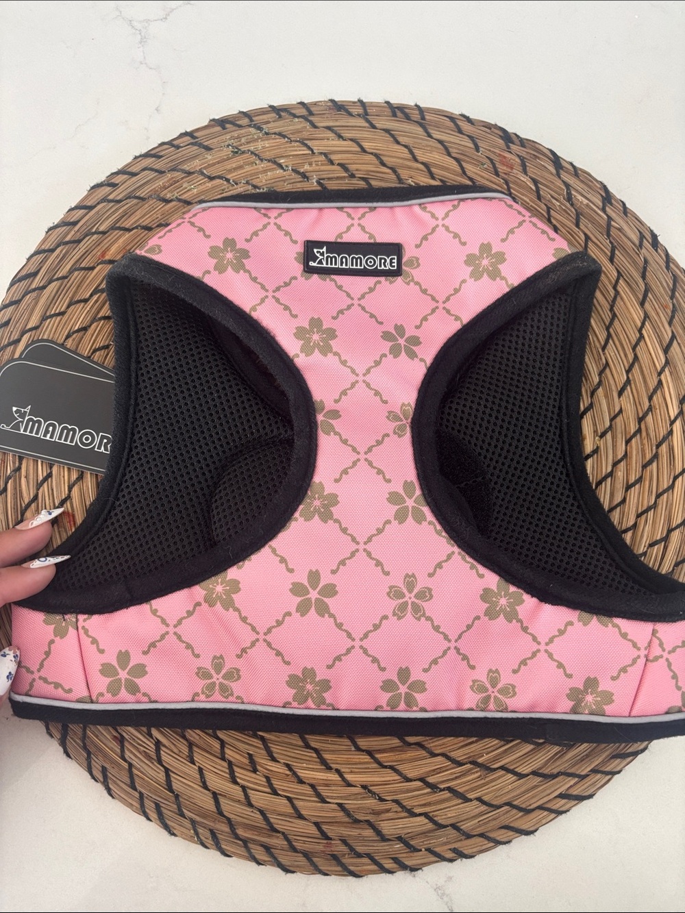 BEAUTIFUL XLARGE HAWAII PINK FLOWER PET HARNESS 🌟💖🎀🐾